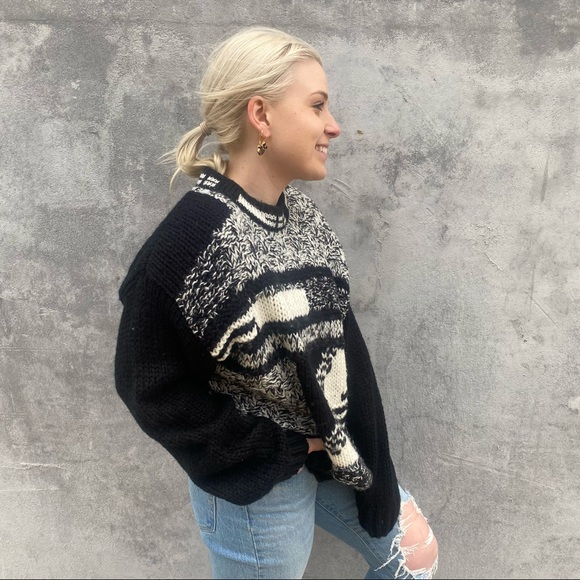 VINTAGE Oversized Grunge Sweater Chunky 90s - Picture 2 of 8